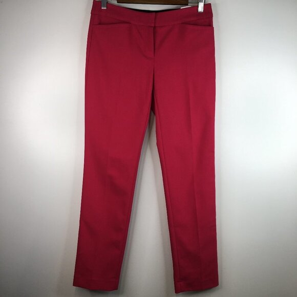 NWT Loft Marisa Deep Coral Pants Size 2 - Picture 1 of 10